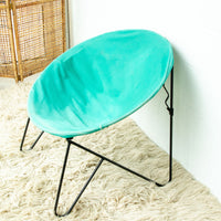 Green Folding Metal Canvas Hedstrom saucer chair