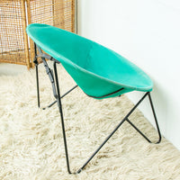 Green Folding Metal Canvas Hedstrom saucer chair