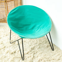 Green Folding Metal Canvas Hedstrom saucer chair