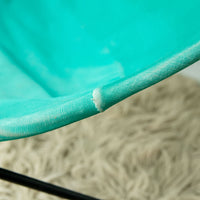 Green Folding Metal Canvas Hedstrom saucer chair
