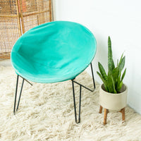 Green Folding Metal Canvas Hedstrom saucer chair