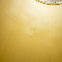 Woven Shade Vintage Ceramic Lamp with White Hexagon Base