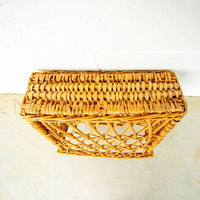 Rattan Woven Rectangular Wall basket Organizer