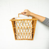 Rattan Woven Rectangular Wall basket Organizer