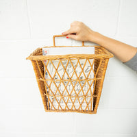 Rattan Woven Rectangular Wall basket Organizer
