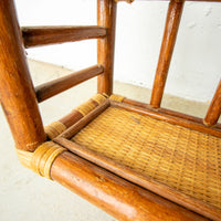 Bamboo and Cane 3 Tier Wall Shelf