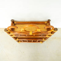 Bamboo and Cane 3 Tier Wall Shelf