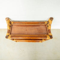 Bamboo and Cane 3 Tier Wall Shelf