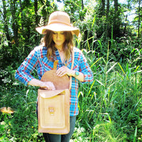 Chic Tooled Vintage Leather Shoulder Tote