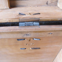 Antique 1950's Solid Camphorwood Chest With Metal Hardware