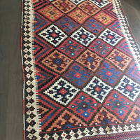 Turkish Kilim Hand Woven Rug (dyed with vegetable coloring)