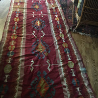 Turkish Kilim Hand Woven Rug (dyed with vegetable coloring)