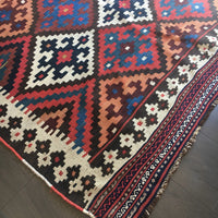 Turkish Kilim Hand Woven Rug (dyed with vegetable coloring)