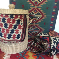 Turkish Kilim Hand Woven Rug (dyed with vegetable coloring)