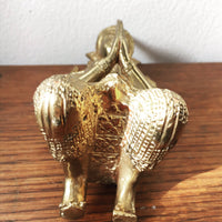 Vintage Solid Thai Hand Etched Detailed Brass Statue