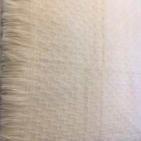 Vintage Pendleton Woolen Mills Woven Wool Blanket Throw - in Cream/White