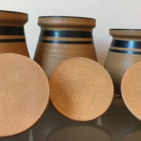 2 Left!!! Neutral Earthenware Ceramic Pottery Canisters (Sold Separately)