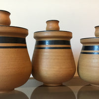 2 Left!!! Neutral Earthenware Ceramic Pottery Canisters (Sold Separately)