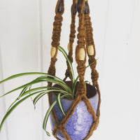 Vintage 1960's Macrame Hanging Plant Holder
