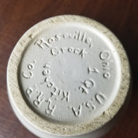 Vintage Roseville Ohio Stoneware Crock 1 Quart with Two Blue Stripe