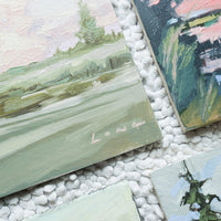 Original Pacific Northwest Landscape Paintings on Mixed Media - Signed by PNW Artist Long