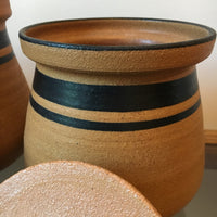 2 Left!!! Neutral Earthenware Ceramic Pottery Canisters (Sold Separately)
