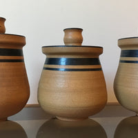 2 Left!!! Neutral Earthenware Ceramic Pottery Canisters (Sold Separately)
