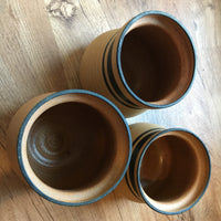 2 Left!!! Neutral Earthenware Ceramic Pottery Canisters (Sold Separately)