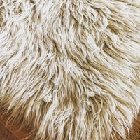 Vintage Flokati 74" X 55" - 1970's Wool Rug - Made in Greece