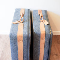 Tweed Hartmann Suitcases with Leather Accents (SOLD SEPARATELY)