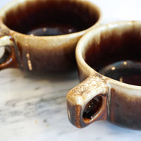 Set of 2 Vintage Retro Coffee, Tea, Espresso, Soup Mugs/Cups