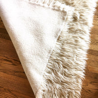 Vintage Flokati 74" X 55" - 1970's Wool Rug - Made in Greece