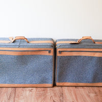 Tweed Hartmann Suitcases with Leather Accents (SOLD SEPARATELY)