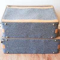 Tweed Hartmann Suitcases with Leather Accents (SOLD SEPARATELY)