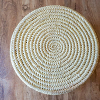 Vintage Woven Tribal African Basket with Lid - Large