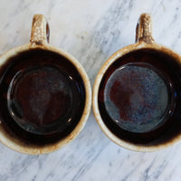 Set of 2 Vintage Retro Coffee, Tea, Espresso, Soup Mugs/Cups