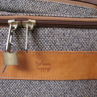 2 Vintage Hartmann Gray Suitcases with Leather Accents (SOLD SEPERATELY)