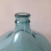 Large Vintage Blue Glass Demijohns (Sold Separately)