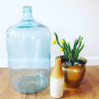 Large Vintage Blue Glass Demijohns (Sold Separately)