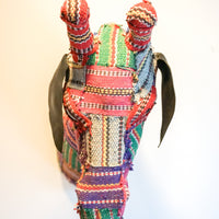 Large Vintage Faux Mixed Media Textile Giraffe Head Mount