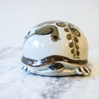 Vintage Hand Painted Ceramic Tonala Turtle From Mexico