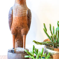 Carved Wood Eagle Sculpture Statue Figurine