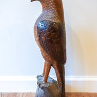 Vintage Hand Carved Solid Wood Eagle