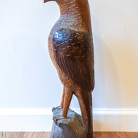 Carved Wood Eagle Sculpture Statue Figurine