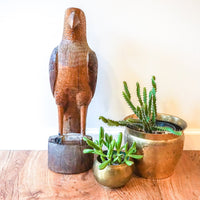 Vintage Hand Carved Solid Wood Eagle