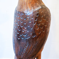 Vintage Hand Carved Solid Wood Eagle
