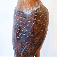 Carved Wood Eagle Sculpture Statue Figurine