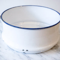 Swedish White Enamel Stacking Canisters with Metal Organizing Rack