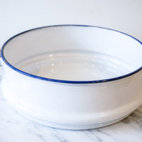 Swedish White Enamel Stacking Canisters with Metal Organizing Rack
