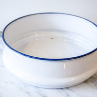 Swedish White Enamel Stacking Canisters with Metal Organizing Rack